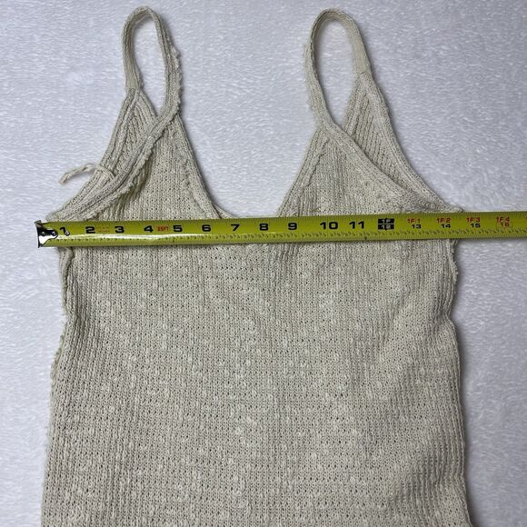 Free People We The Free Dont Go Crochet Tank XS Beach Boho Oversized Vacay - Picture 13 of 15